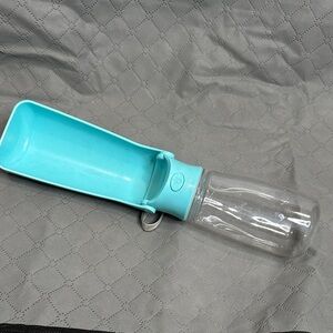 Portable Pet Water Bottle with Blue Drinking Reservoir On The Go Dogs